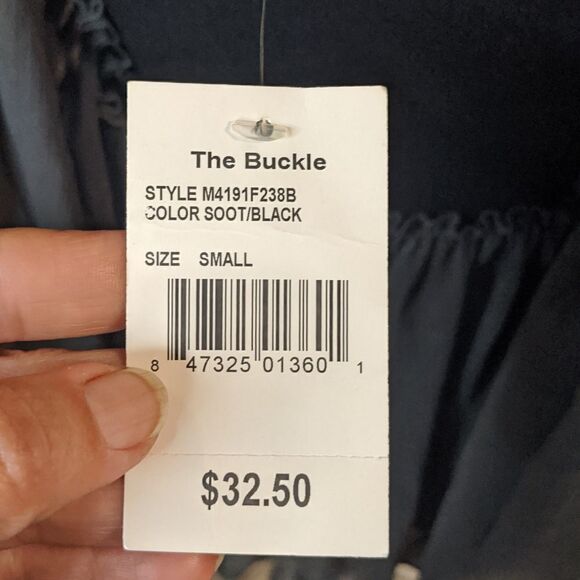 NWT SMALL black and gray blouse - Picture 4 of 6